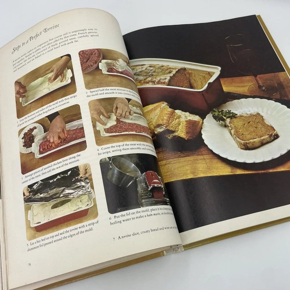 Cottagecore Hardcover French Cookbook 1968 Foods of the World Farmhouse Decor